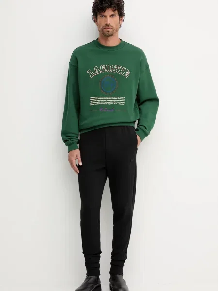 Спортивні штани Lacoste меланж чорний