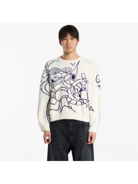 Pulover RIPNDIP Rokkunerm Mohair Sweater Bone XXL
