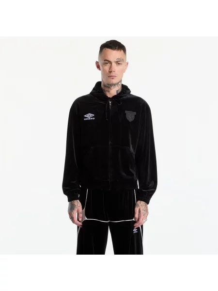 Hanorac cu glugă Umbro de catifea negru