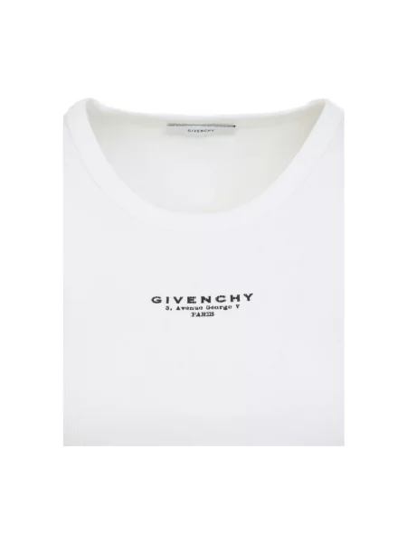 Top Givenchy z nadrukiem na ramiączkach biały