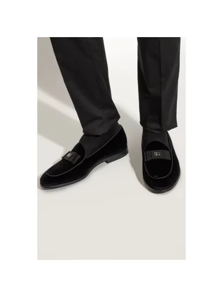 Półbuty Dolce And Gabbana z logo czarne