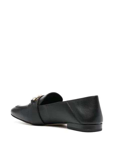 Kožené loafers Michael Michael Kors s autogramem černé