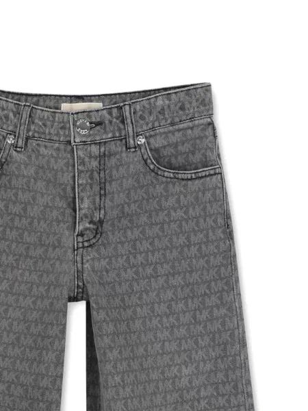 Szerokie jeansy dziecięce Michael Kors szare