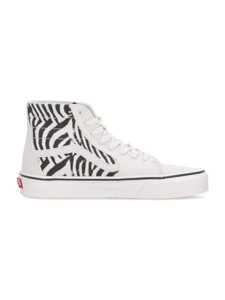 Sneakersy Vans sznurowane koronkowe w zebrę białe