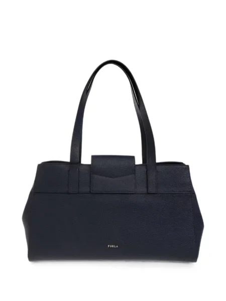 Δερμάτινη τσάντα Furla μπλε