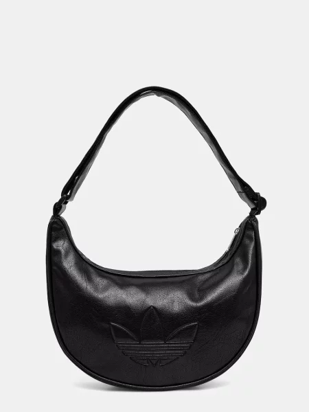 Adidas Geantă Adicolor Half Crescent Bag Metallic Pu negru