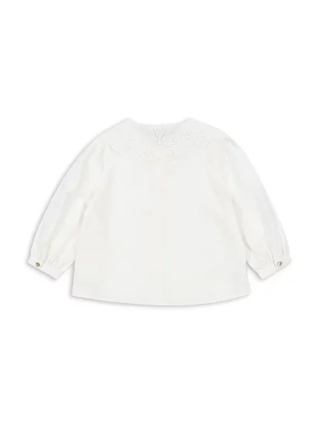 Konges Sløjd Dětská košile RILO COLLAR SHIRT GOTS bílá