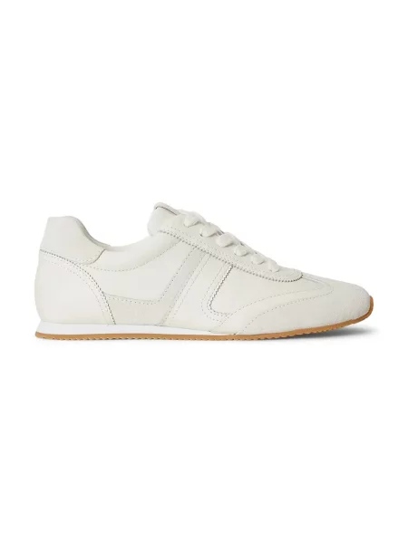 Sneakerși Lauren Ralph Lauren din piele alb