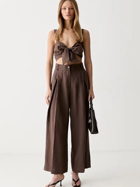 ViCOLO штани culottes лляні