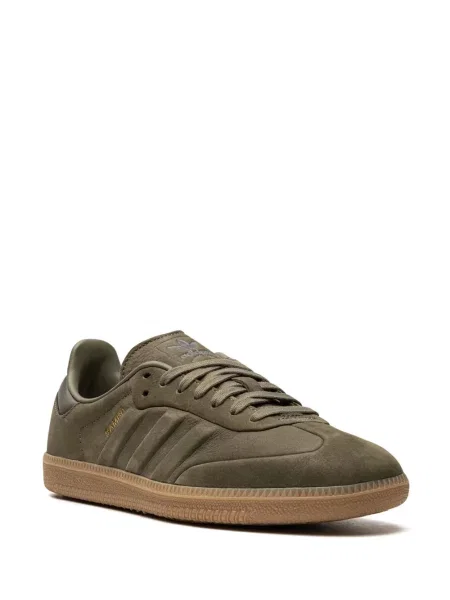 Iš natūralios odos sportbačiai Adidas Samba žalia