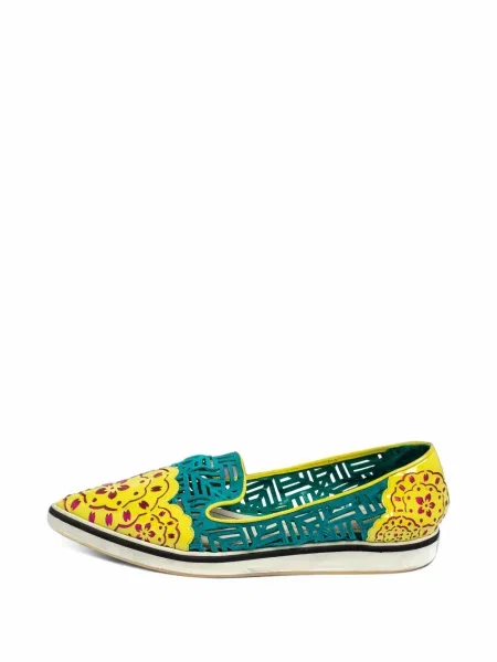 Sneakerși Nicholas Kirkwood cu model floral galben