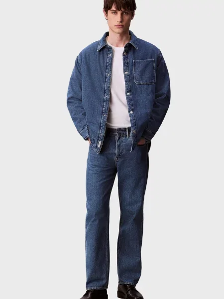 Стеганая рубашка Calvin Klein Jeans синяя