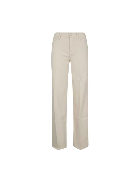 Szerokie jeansy 7 For All Mankind beżowe