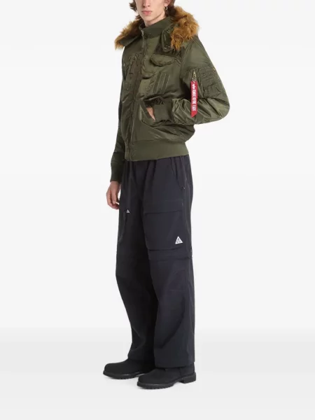 Geacă bomber Alpha Industries cu blană verde