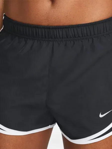 Pantaloni scurți Nike alergare cu talie înaltă în carouri albastru