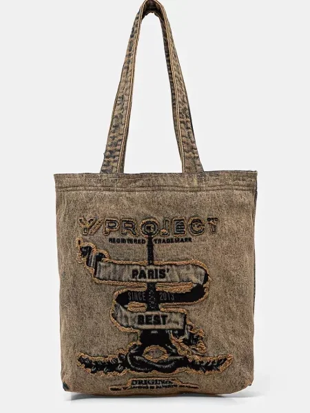 Džínová taška Y/Project PARIS BEST TOTE BAG béžová