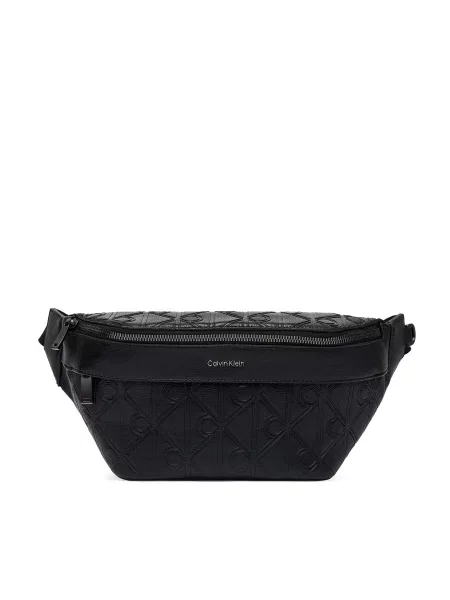 Calvin Klein Ľadvinka Emblem Aop Deboss Waistbag čierna