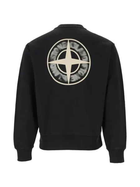Fleece φλις φούτερ Stone Island πέτρες μαύρο