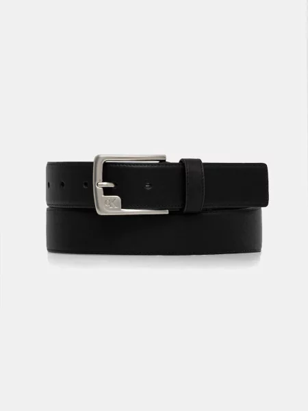 Kožený opasok Calvin Klein čierna