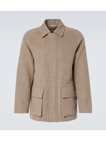 Volnena jakna Saman Amel bež