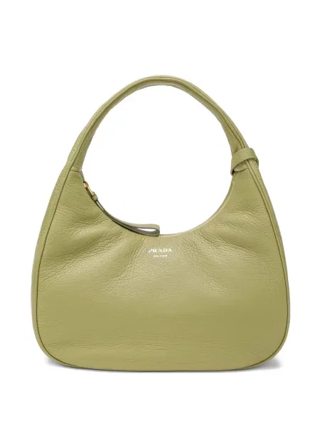 Geanta de piele Prada din piele verde
