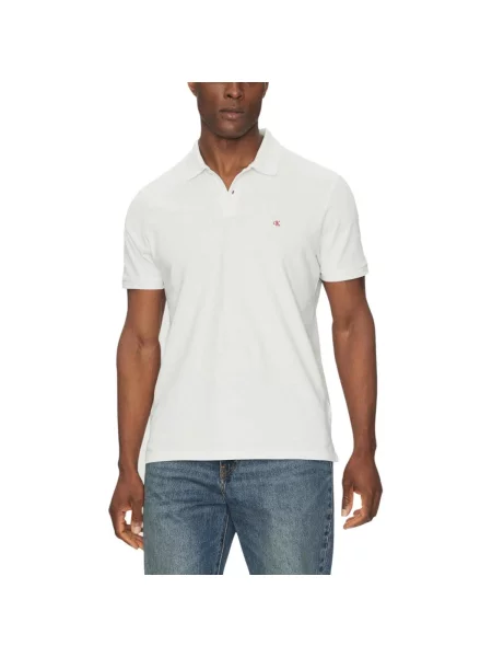 Polo majica Calvin Klein Jeans bijela