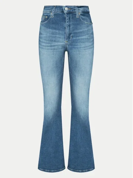 Дънки Tommy Jeans с висока талия синьо