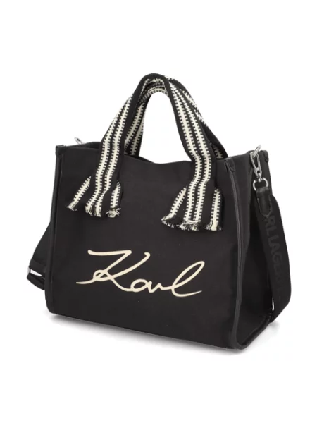 KARL LAGERFELD k/signature webbing shopper černá