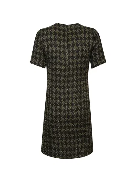 Rochie mini 5 Progress de lână cu model pepito verde