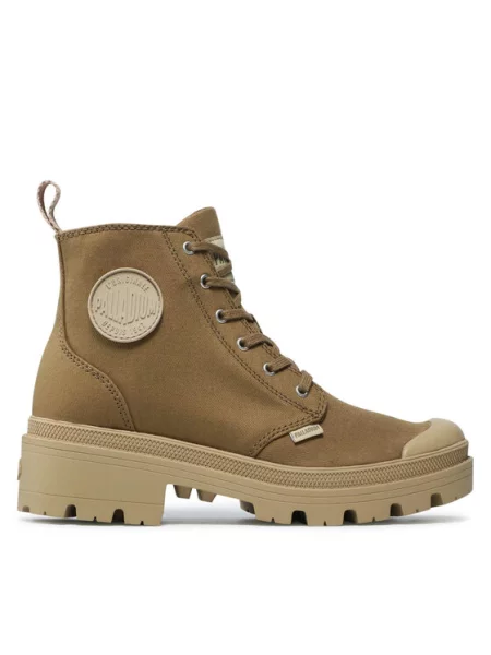 Palladium Pohodni čevlji Pallabase Twill zelena
