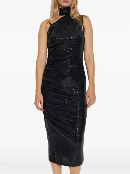 Rochie din denim Versace Jeans Couture de costum negru