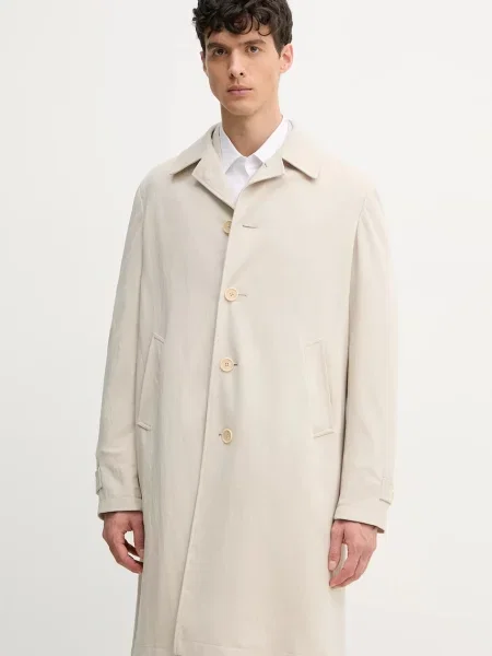 Палто Tommy Hilfiger преходен модел бежово