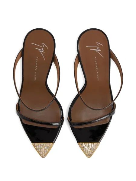 Сандали Giuseppe Zanotti с кристали черно
