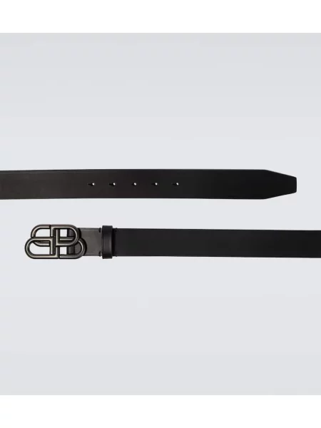 Curea Balenciaga din piele negru
