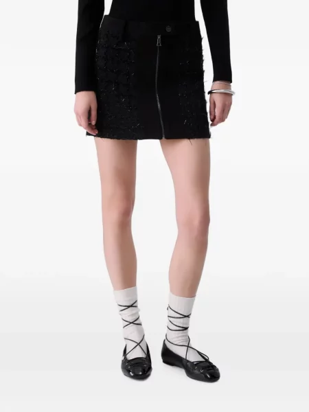 Bouclé fusta mini Liu Jo negru
