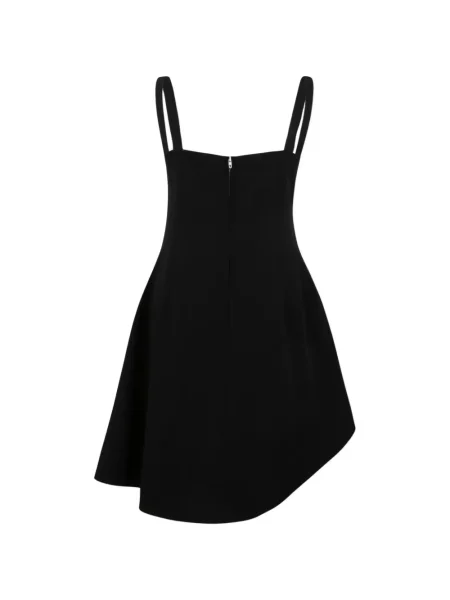 Rochie mini Jil Sander asimetrică negru