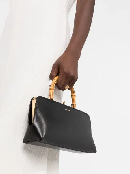 Geantă de mână Jil Sander din piele negru