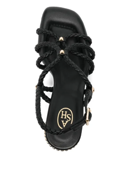 Sandale Ash cu toc bloc negru