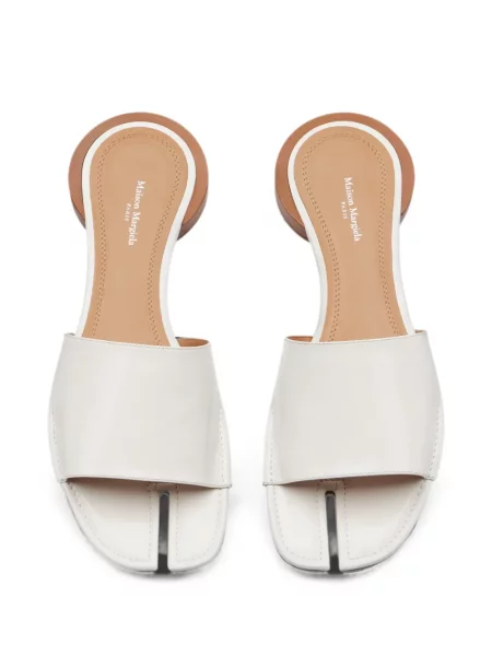 Papuci tip mules Maison Margiela fără toc alb