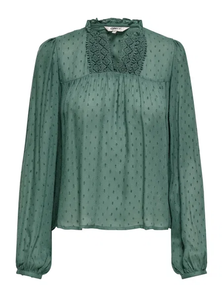 ONLY Bluză ONLGEZA pin verde