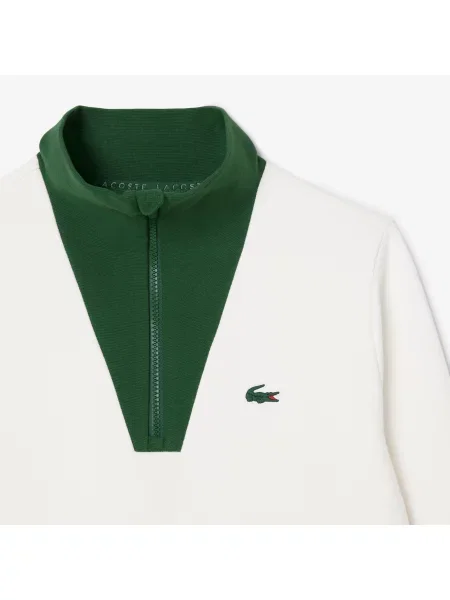 Lacoste Bluza Tennis Heritage Uv Protect biała