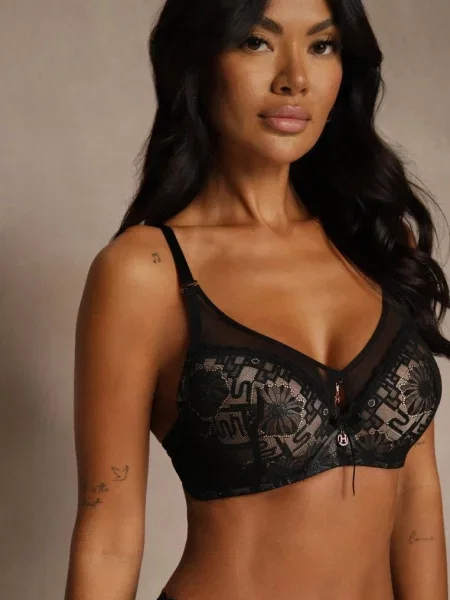 Sutien cu bej negru