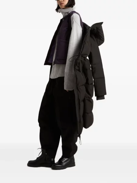 Palton Woolrich cu glugă negru