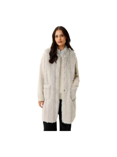 Sztuczne futro kamizelka In Front szara