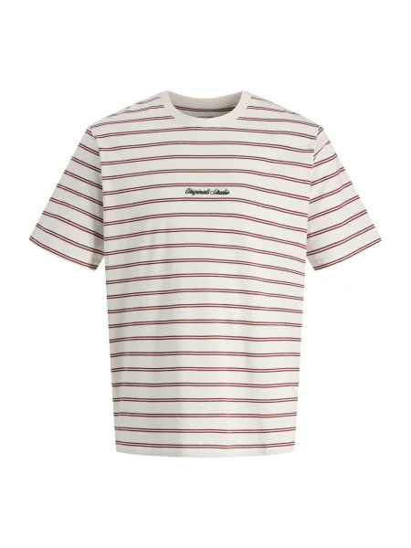 JACK & JONES Tricou JORNORREBRO roșu vin alb