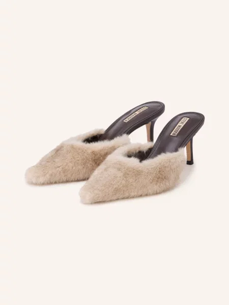 Klapki mules Steve Madden beżowe