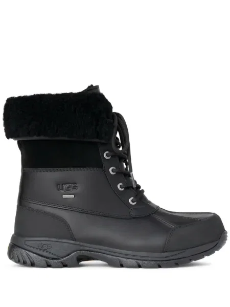 Cizme scurte Ugg cu șireturi din dantelă negru