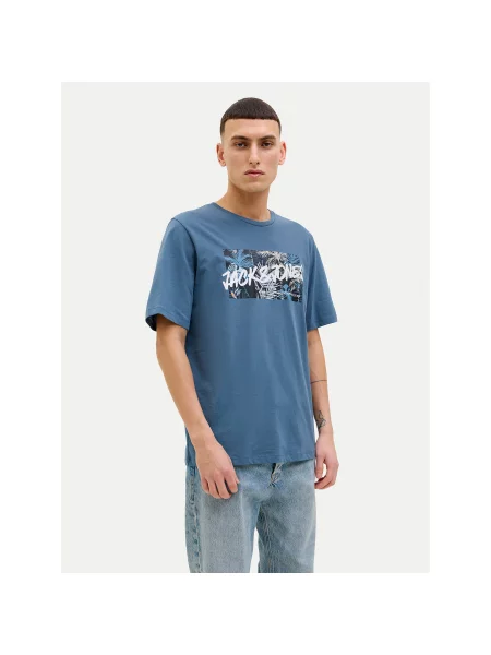 Jack&Jones Majica Hawaii Standard Fit modra