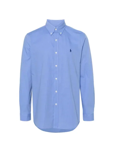 Cămașă Polo Ralph Lauren cu broderie din fleece alb