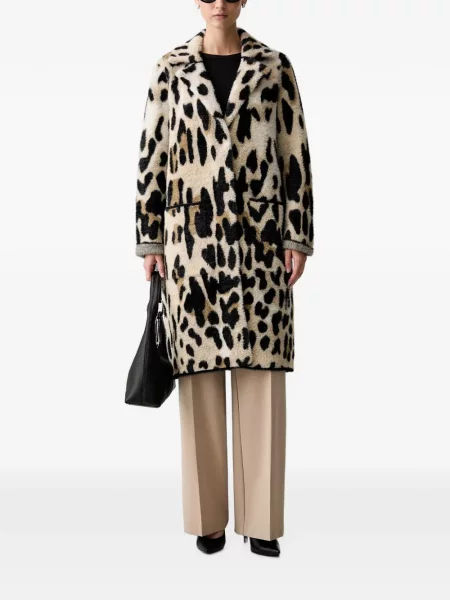 Palton Joseph Ribkoff cu imagine cu model leopard cu rever